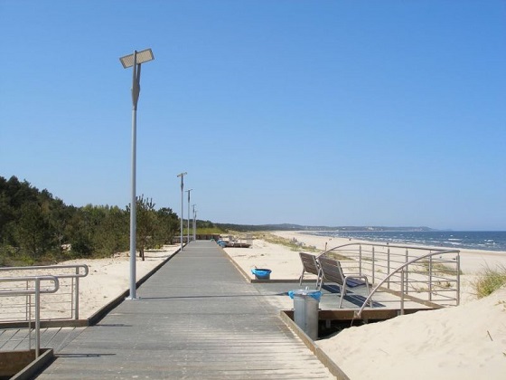 kładka na plaży