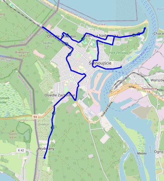 Mapa linii 6