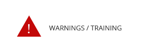 Warnings / training