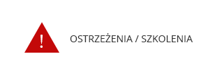 Ostrzeżenia / Szkolenia